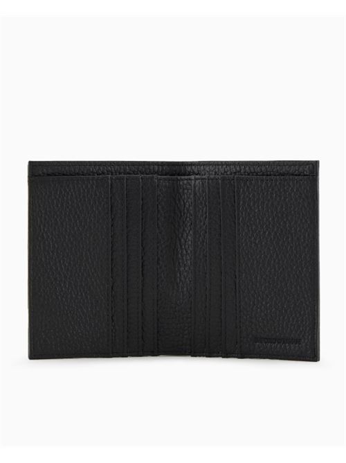 CARD HOLDER IN TUMBLED LEATHER EMPORIO ARMANI | EM000957.AF13396UC001 BLACK BEAUTY